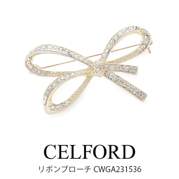 40％OFF!!,SALE セール CWGA231536CELFORD,23SS,リボンブローチ ,セル