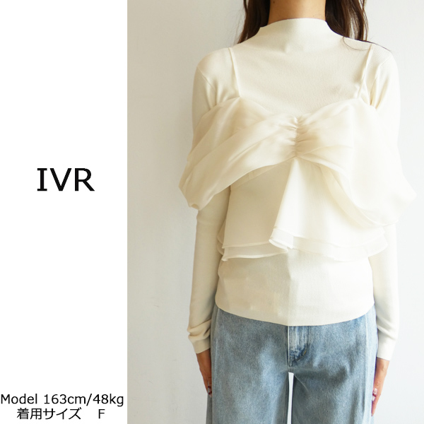FRAY I.D - セルフォード　ドットリボントップス アシンメトリーソフトポンチトップス(カットソー)｜TOPS