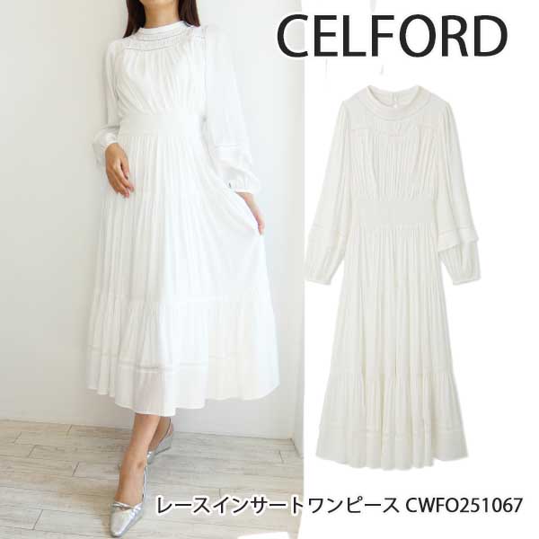 FRAY I.D CWFO251067,レースインサートワンピース CELFORD,セル