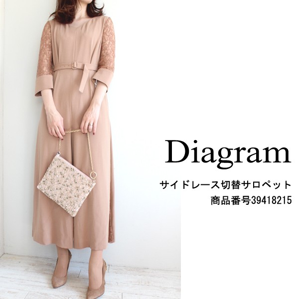 SALE 39418215 Diagram ダイアグラム サイドレース切替サロペット