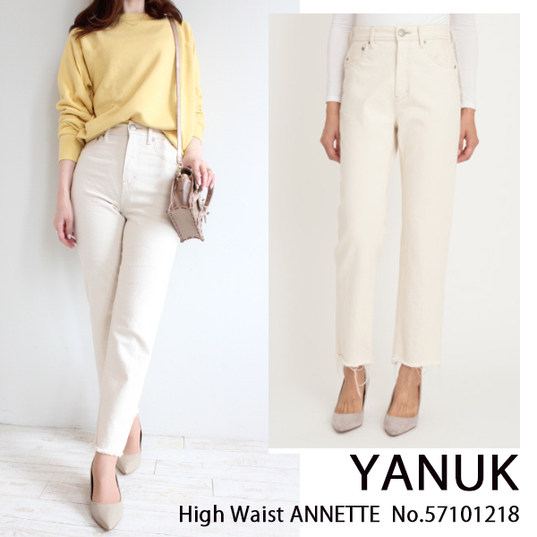 期間限定10％OFF 57101218 YANUK ヤヌーク ハイウエストストレート