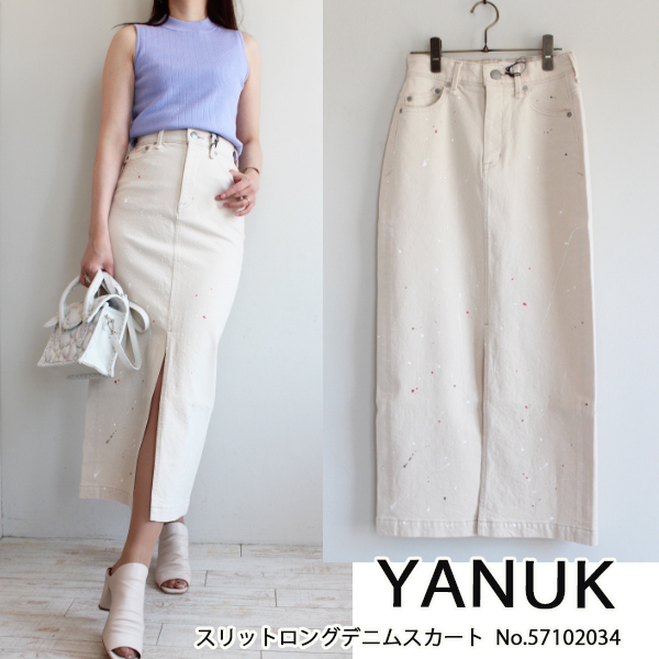 SALE セール 57102034 ヤヌーク YANUK フロントスリットロング