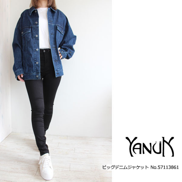 期間限定10％OFF 57113402,YANUK,ヤヌーク,新作,オーバーサイズジーン