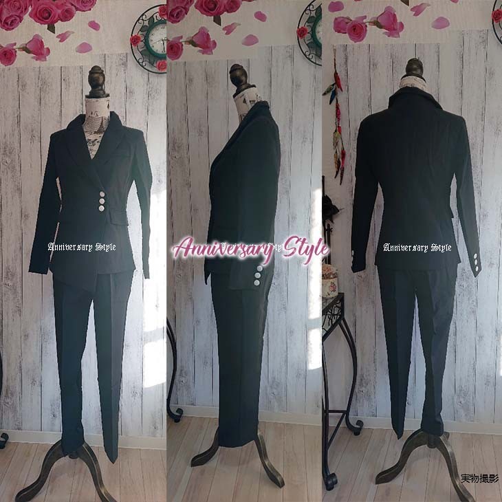 パンツスーツ レディース おしゃれ S M L XL 40代 50代 ピンク
