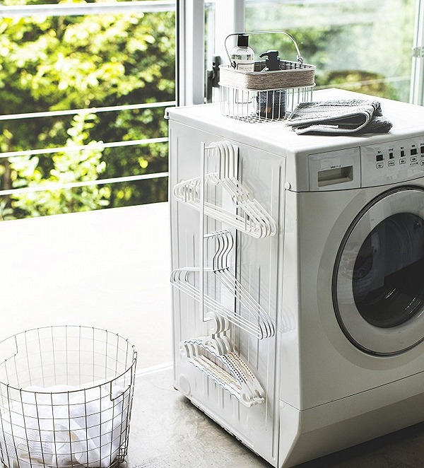 tower マグネット洗濯ハンガー収納ラック タワー ホワイト ブラック