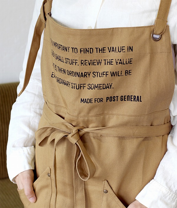 POST GENERAL ワークエプロン エプロン ポストジェネラル ベージュ