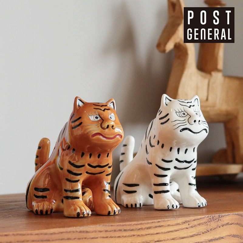 置物 terramoto ceramic チベタン タイガーオブジェ イエロー ホワイト ポストジェネラル POST
