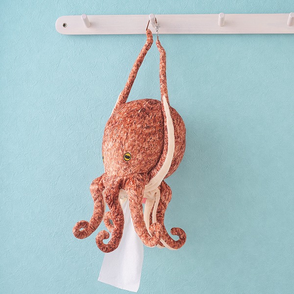 ティッシュケース マダコ たこ タコ ロールティッシュケース