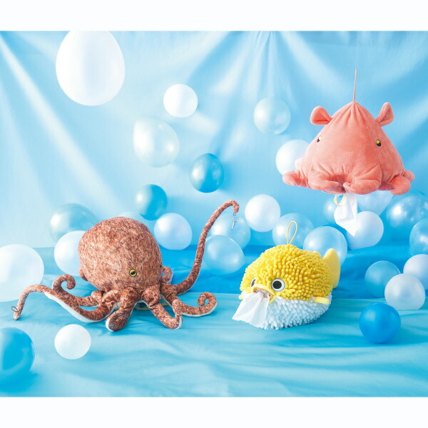 ティッシュケース マダコ たこ タコ ロールティッシュケース