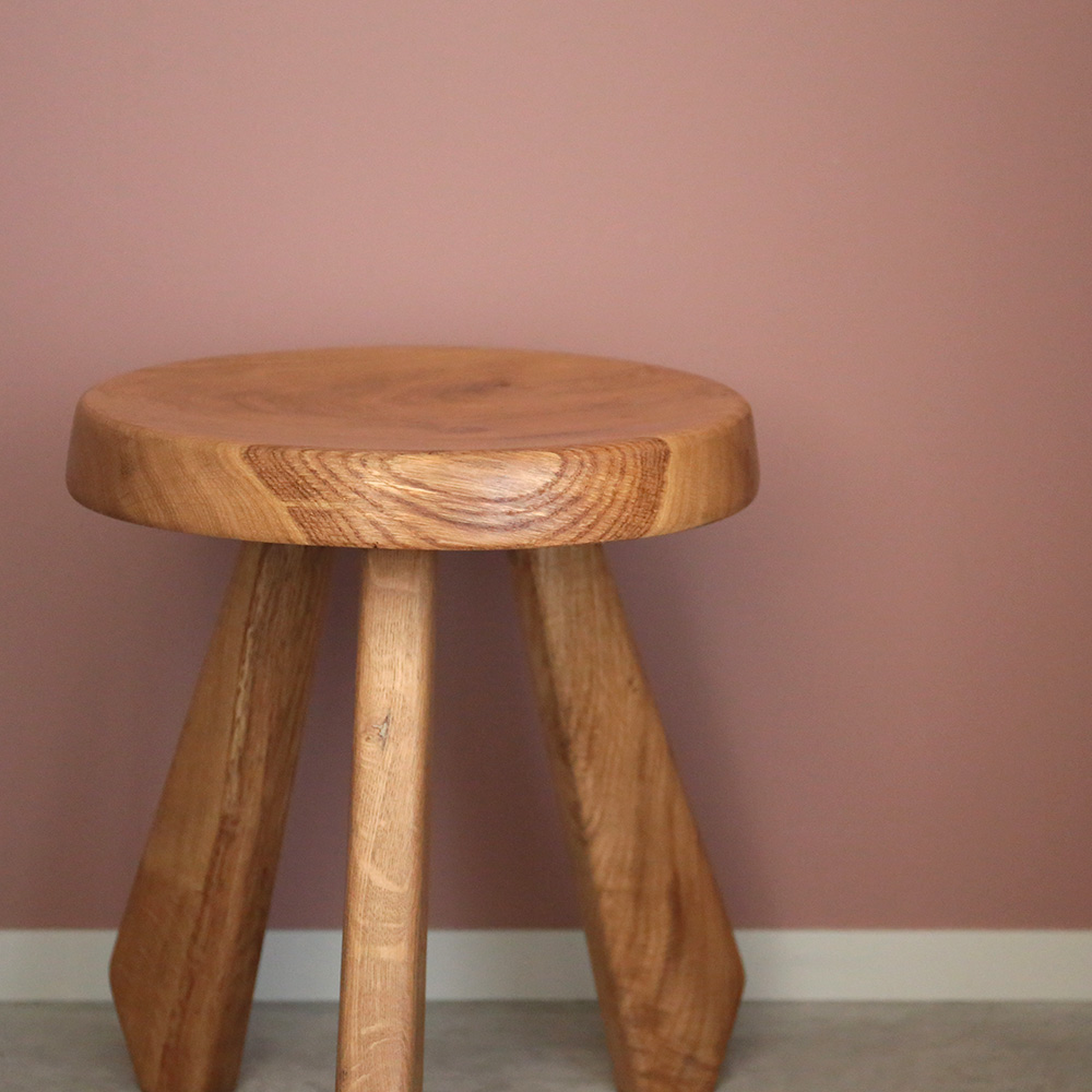 ピエールシャポーシャルロットペリアンスツール捻じ脚型リプロダクトベルジェ２ Charlotte Perriand - Berger stool ｜シャルロット・ペリアン