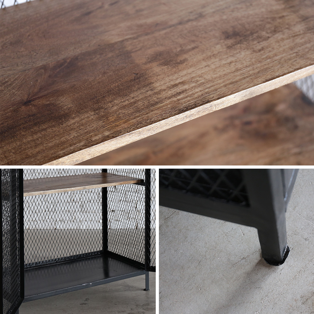 キャビネット インダストリアル スチール アイアン チェスト リビング