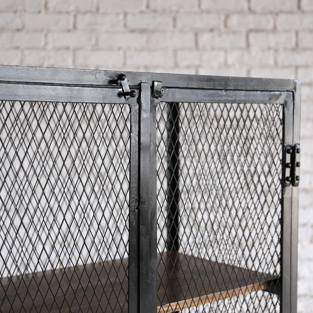 キャビネット インダストリアル スチール アイアン チェスト リビング