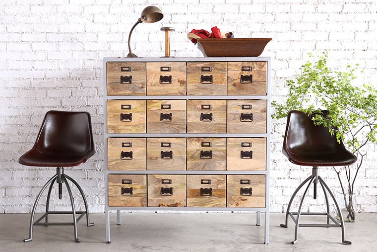 アイアン レザー バーチェア スツール 椅子 ダークブラウン シルバー