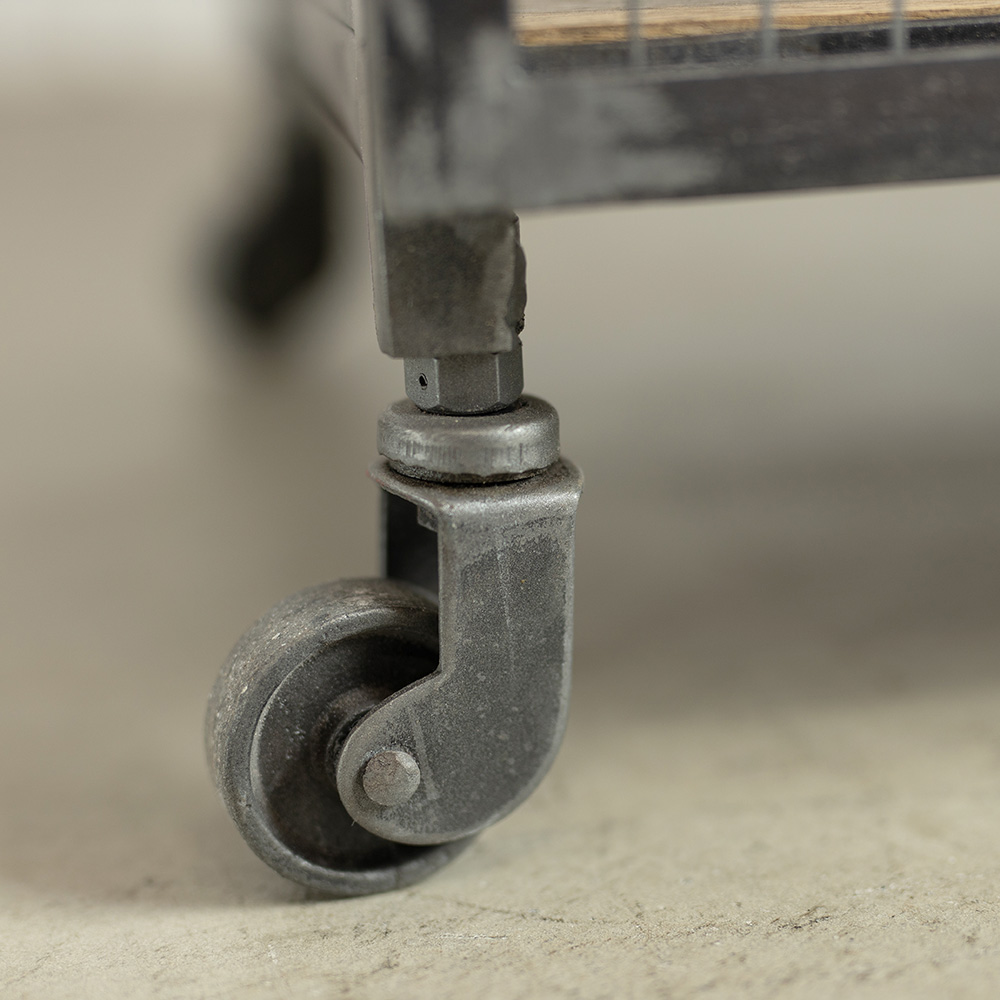 アイアン メッシュ キャビネット ショーケース シェルフ シルバー