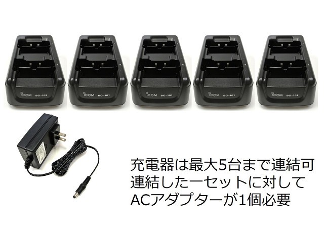 ICOM IC-4110 2台セットとICOM BC-181 充電器本体のみ ICOM（アイコム） 二口充電器 BC-181 IC-4110/IC-4188D用 : アンサー