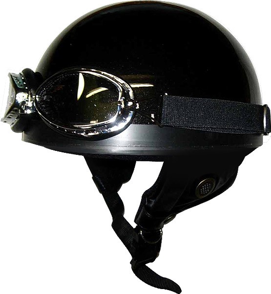 风镜付老式的头盔kv - 5 mg金属黑99黑1半帽摩托车用头盔川村商店