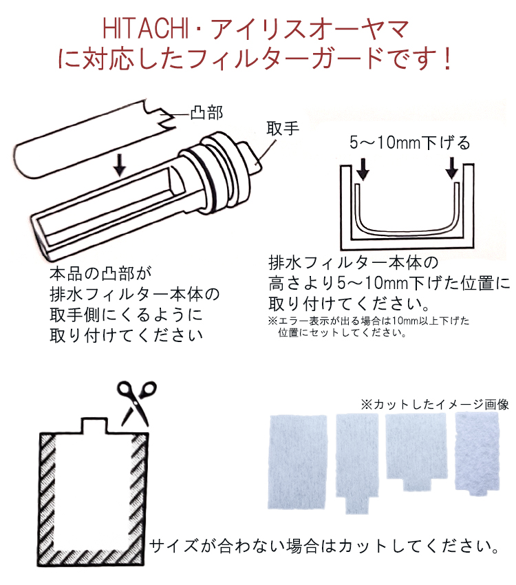 HITACHI対応 アイリスオーヤマ対応 切って使える 排水フィルター用シート ドラム式洗濯機用 糸くずフィルター 取り付けて使用 汚れ 不織布シート 不織布 便利 簡単 洗濯機掃除