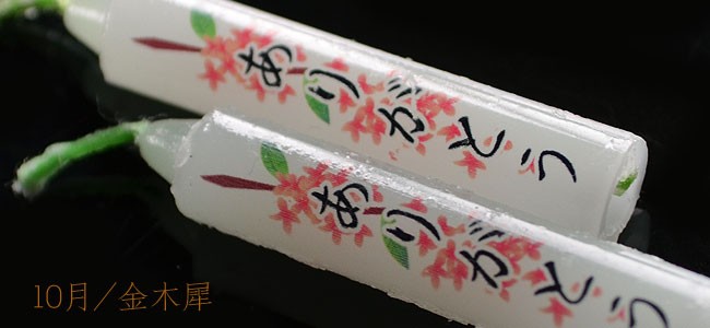 蝋燭 10分ローソク 季節の花 【香舗天年堂】【御供】【お彼岸】【お盆】【祥月命日】
