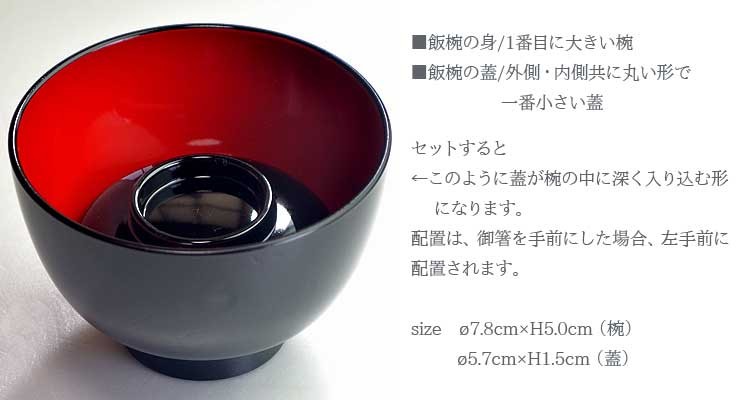 仏膳 会津漆器 背高仏膳 木製 黒内朱 7.0号 PC椀2.5号 ご先祖さま付 膳