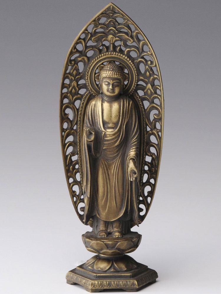 GQPZH 仏像 阿弥陀如来立像 銅製（戌・亥年生まれ）十二支守り本尊