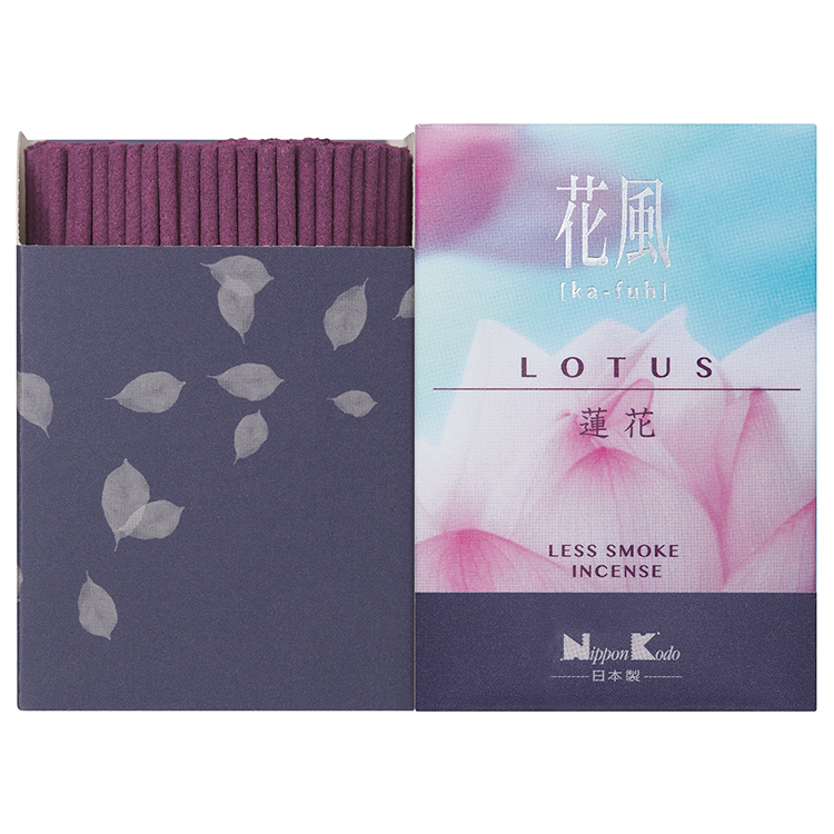 【リニューアル】日本香堂 花風 蓮花 ミニ寸タイプ〔75ｇ入り〕【燃焼時間約10分】【蓮花】【ミニ寸】【線香】【日本香堂】【けむりかなり少ない】【贈答用】【進物】【お盆】【お彼岸】【自宅用線香】【ミニ】【花】【アロマ】【換気】【空気清浄】