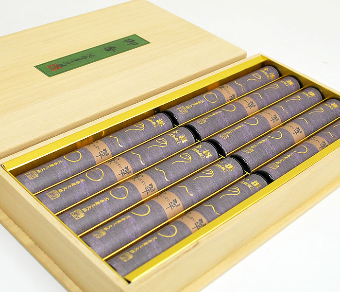 送料無料 お 薫翠 復刻版 吟撰 短寸筒函10本入り 奥野 ご進物用線香 桐箱 語学+参考書