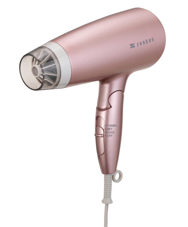 ゼンケン 電磁波低減 ヘアケアドライヤー 遠赤外線 低温風 ピンク/ホワイト ZD-750P/ZD-750W ヘアドライヤー｜antel-store｜02