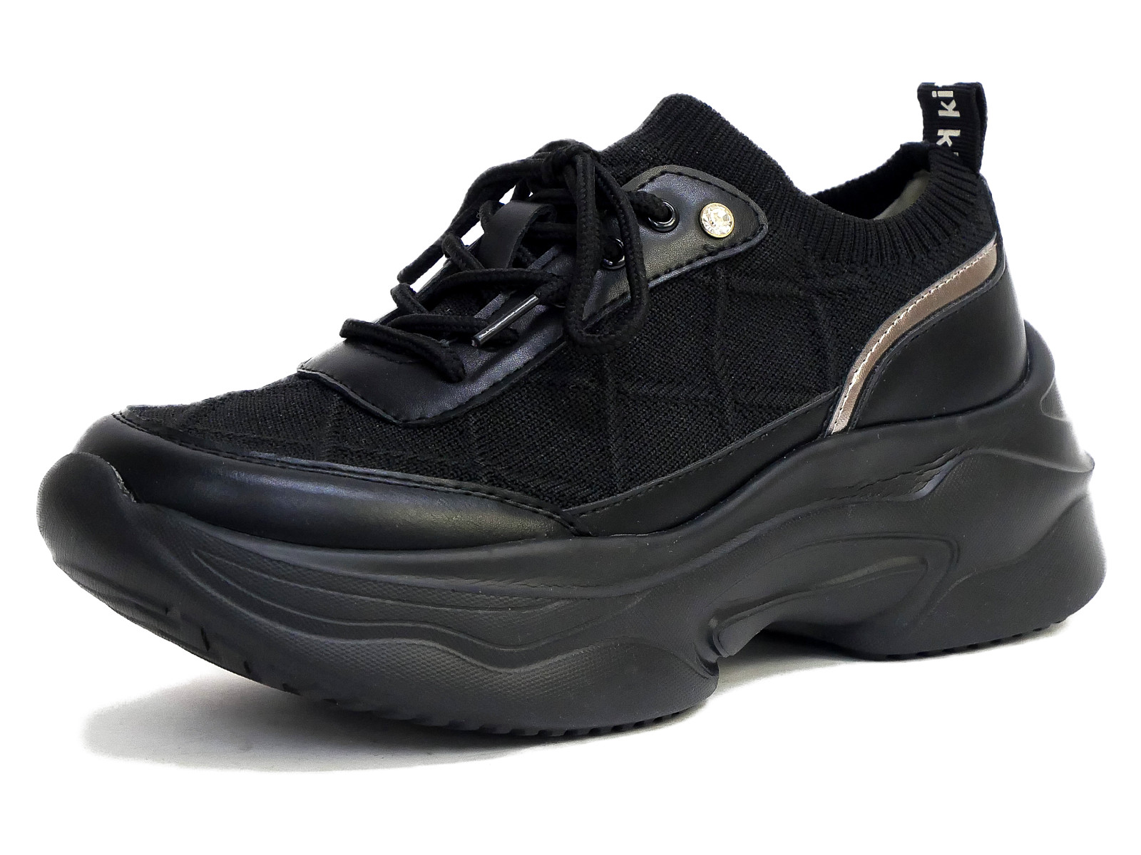 コスプレ用 厚底シューズ 黒 24cmup サイズ24.5〜25 厚底6cm/足長効果/軽量】kitson キットソン スリッポンシューズ 靴
