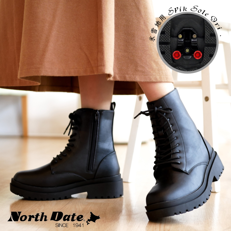 レースアップブーツ レディース 10ホール North Date ノースデート