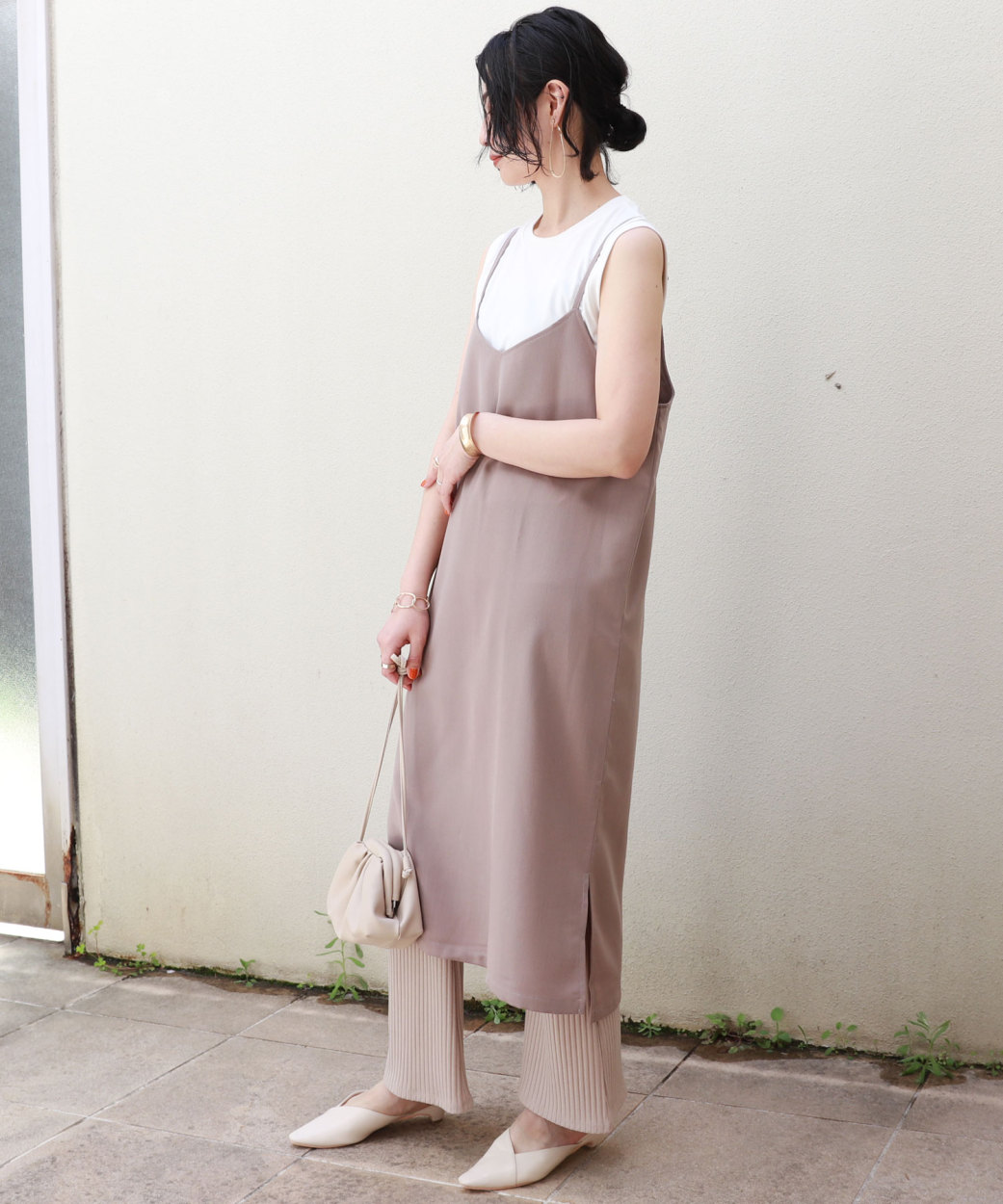 キャミワンピ キャミソール ワンピース スリット入り キャミワンピース ロング ノースリーブ レディース Vネック 春 夏 秋 冬 送料無料 メール便対応c J 9 And Me アンドミー 通販 Yahoo ショッピング