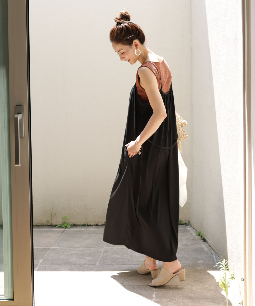 フレア キャミワンピース キャミソール ワンピース マキシ丈 ロング キャミワンピ ギャザー レディース ノースリーブ 春 夏 送料無料 メール便対応c J 10 And Me アンドミー 通販 Yahoo ショッピング