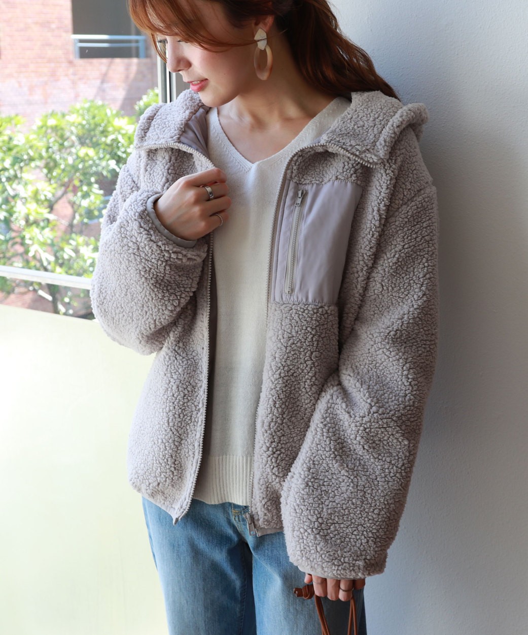 フード付き ボア ブルゾン レディース 裏地付き アウトドア フロントジップ サイドポケット M Lサイズ 秋 冬 宅配便a And Me アンドミー 通販 Yahoo ショッピング