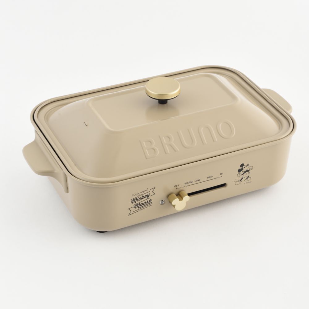 BRUNO ディズニー コンパクトホットプレート ベージュDISNEY かわいい おしゃれ コンパクト 北欧 パーティー ドナルドダック パンケーキ ミッキー＆ミニー | BRUNO | 14