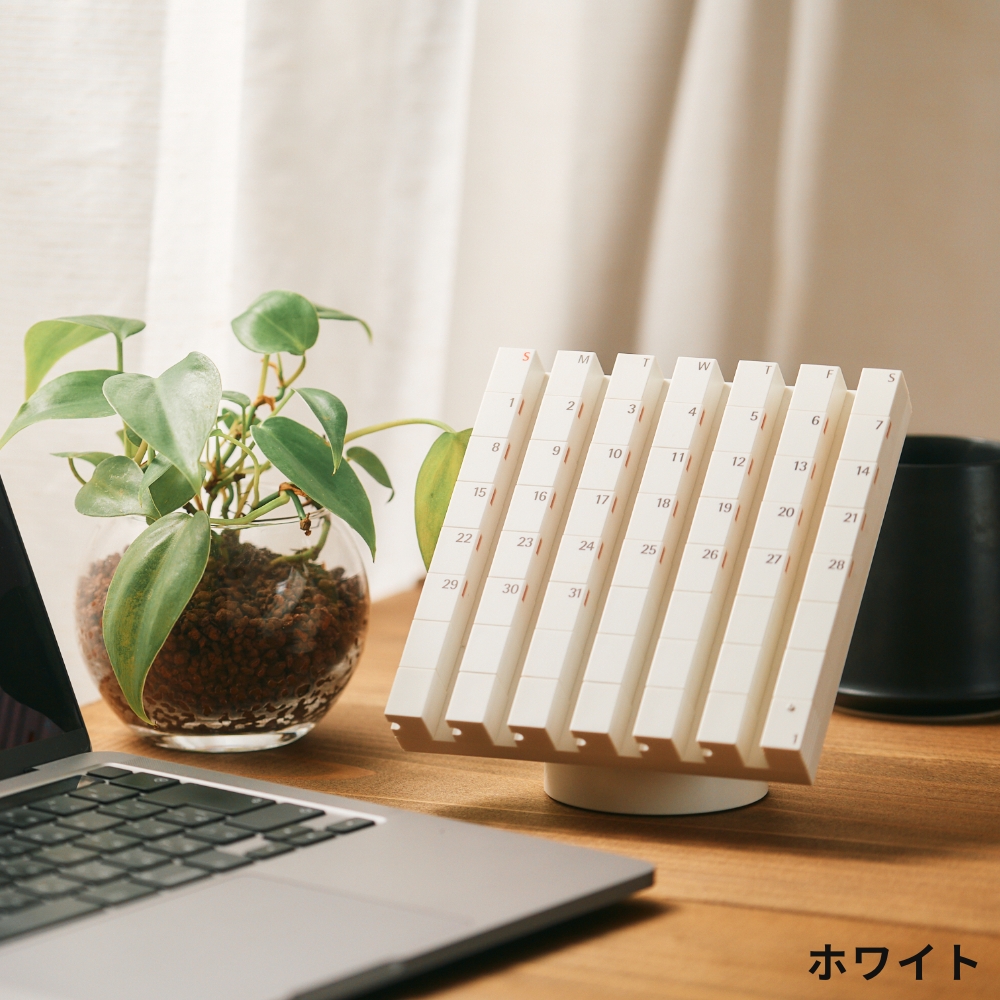 actwork's デートブロック タテ 万年カレンダー 永久カレンダー 卓上