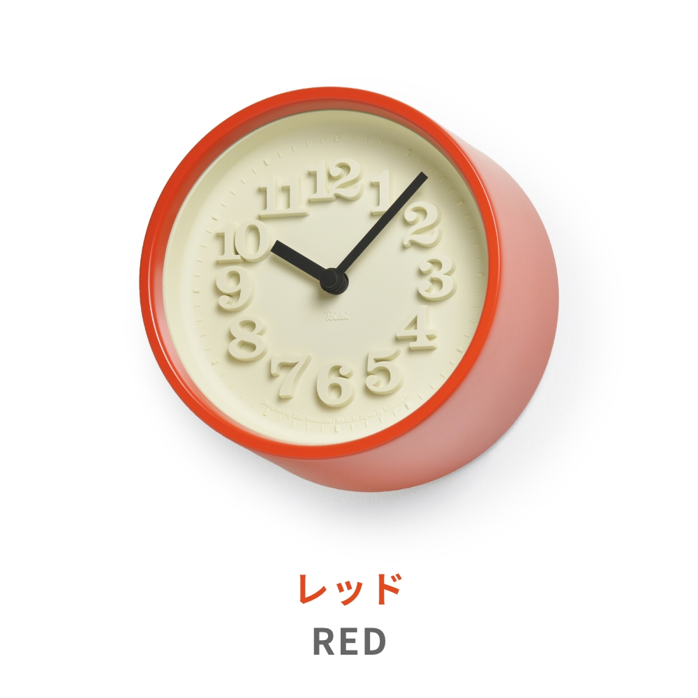 全4色 Lemnos 小さな時計 掛け時計 渡辺力 シンプル モダン 壁掛け 時計 壁掛け時計 スチール 北欧 寝室 一人暮らし スタンド ガラス レトロ 古い 復刻 WR07-15｜antena5｜02