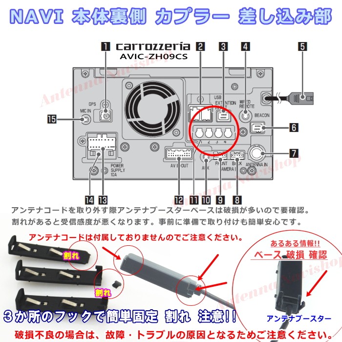 カロッツェリア パイオニア AVIC-ZH09CS 純正品 地デジ TV フィルム
