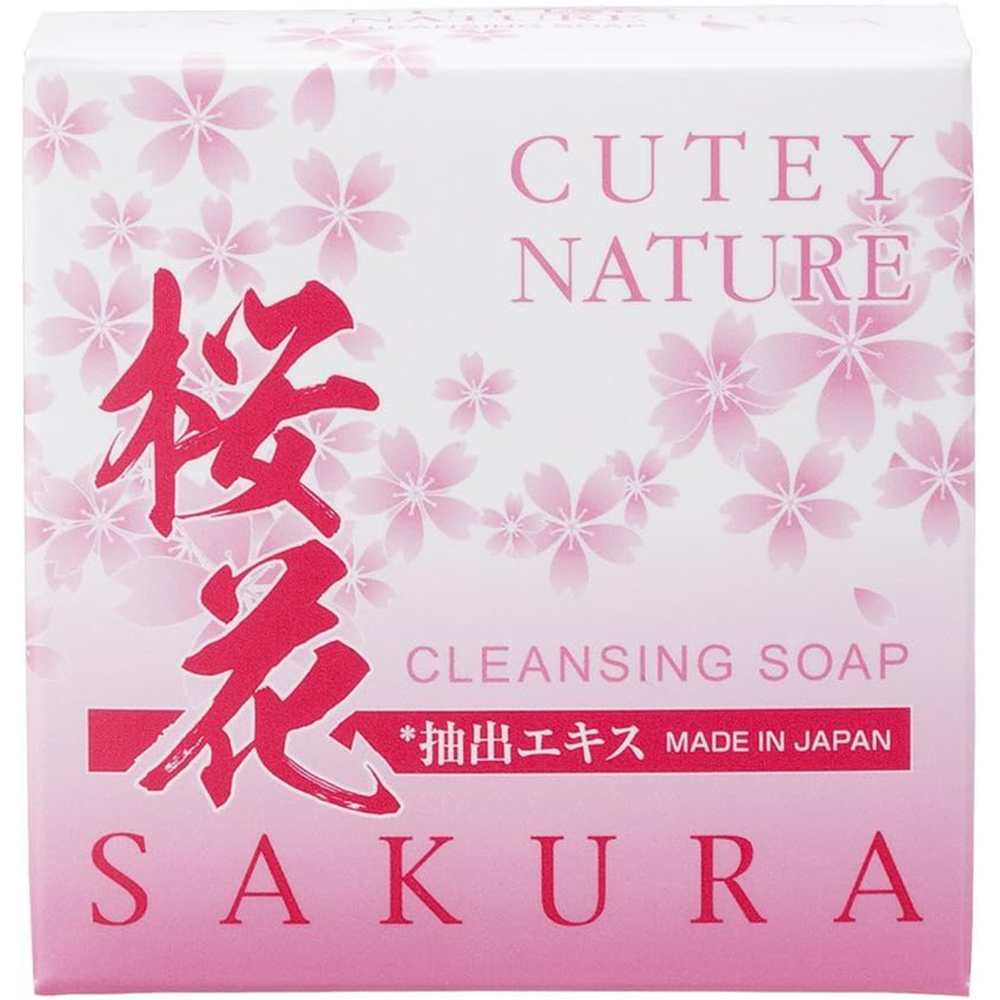 8個セット キューティナチュレ 透明洗顔石鹸 桜花 さくら 80g × 8 日本
