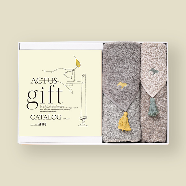 カタログギフト ACTUS(アクタス) ＜HIKARI(光)＞＋HOKUO タオルセット