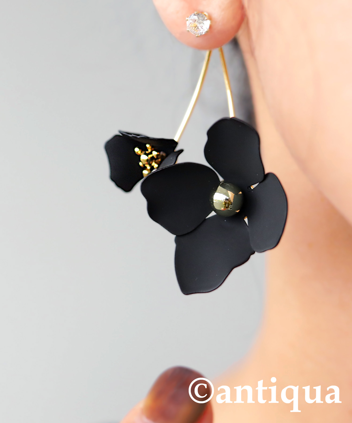 antiqua（アンティカ） アクセ送料無料 フラワーピアス ピアス 