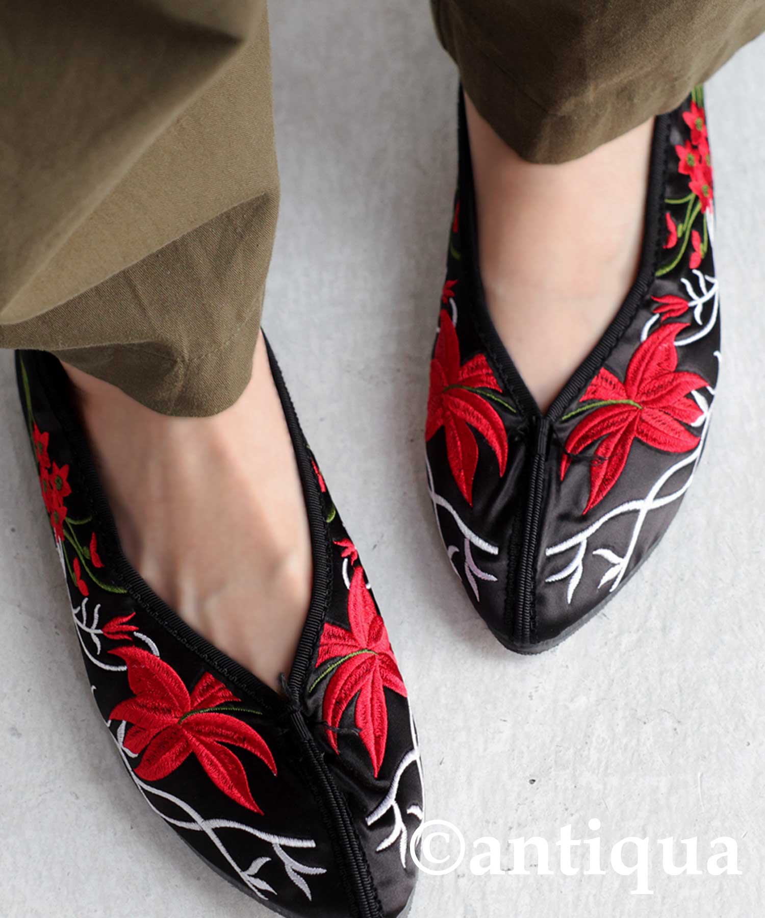 antiqua（アンティカ） おかもとえみさんコラボ商品！チャイナシューズ