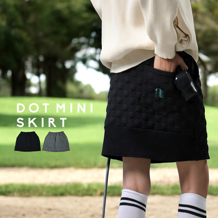 ANTIQUA GOLF ドットミニスカート STCH ゴルフ ミニスカート antiqua ANTIQUA GOLF×STCH スカート レディース 送料無料・再