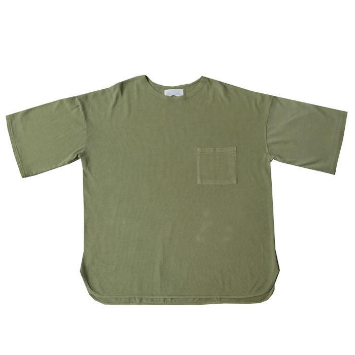 ポケット付きバスクT Tシャツ メンズ トップス 五分袖・100ptメール便可｜antiqua｜04