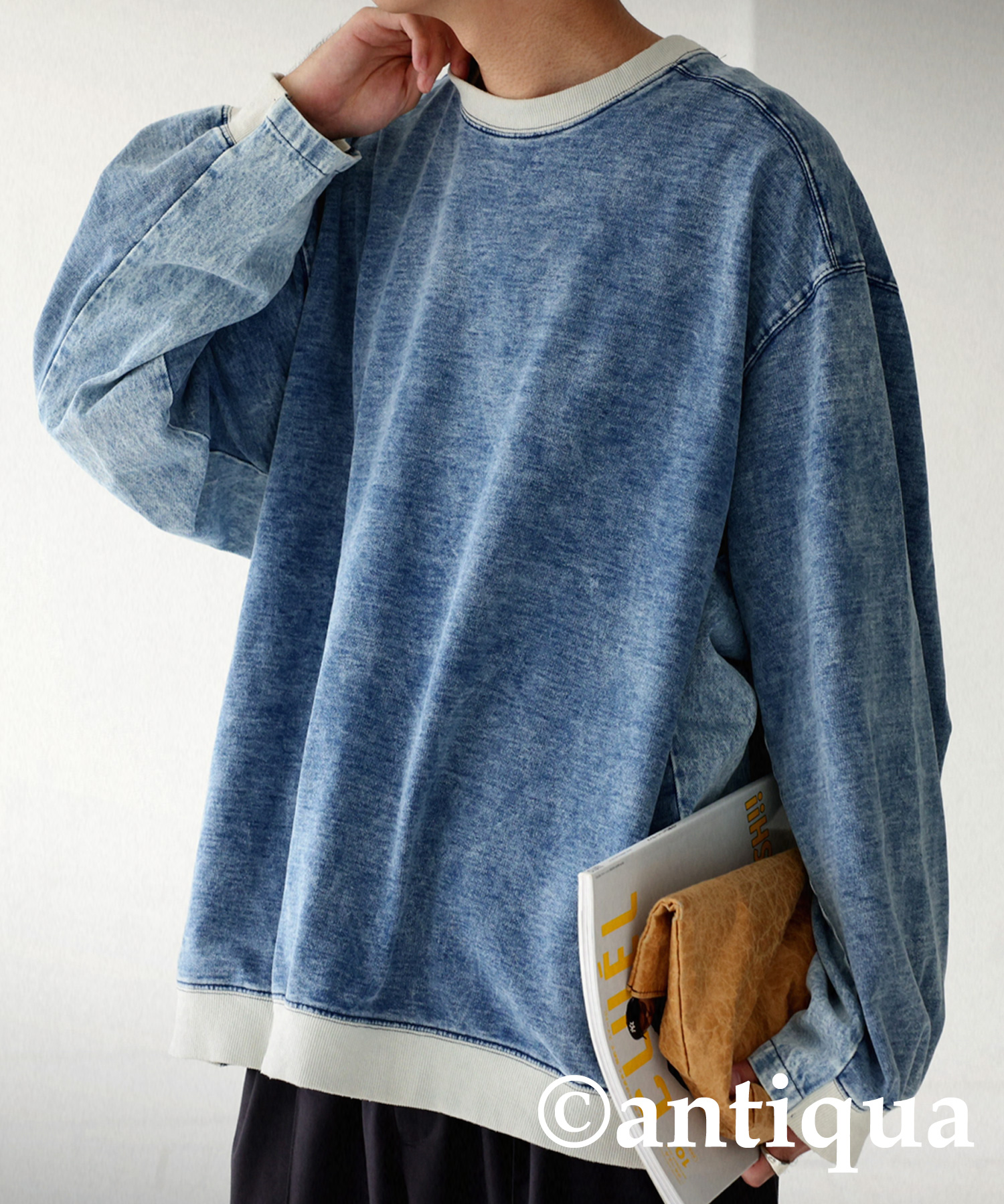 antiqua（アンティカ） デニム切替トップス スウェット メンズ