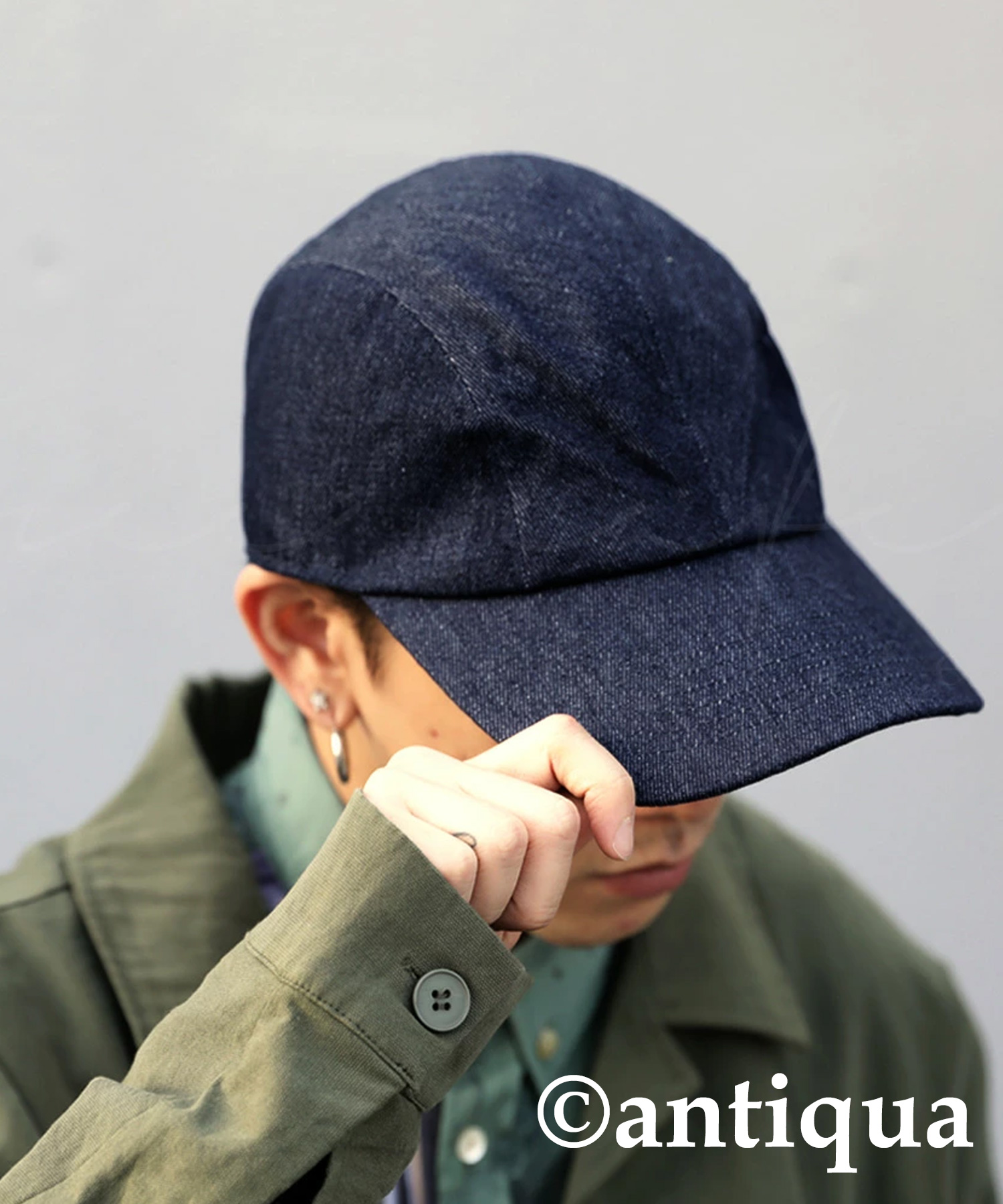 antiqua（アンティカ） デニムキャップ 帽子 メンズ キャップ 綿100 
