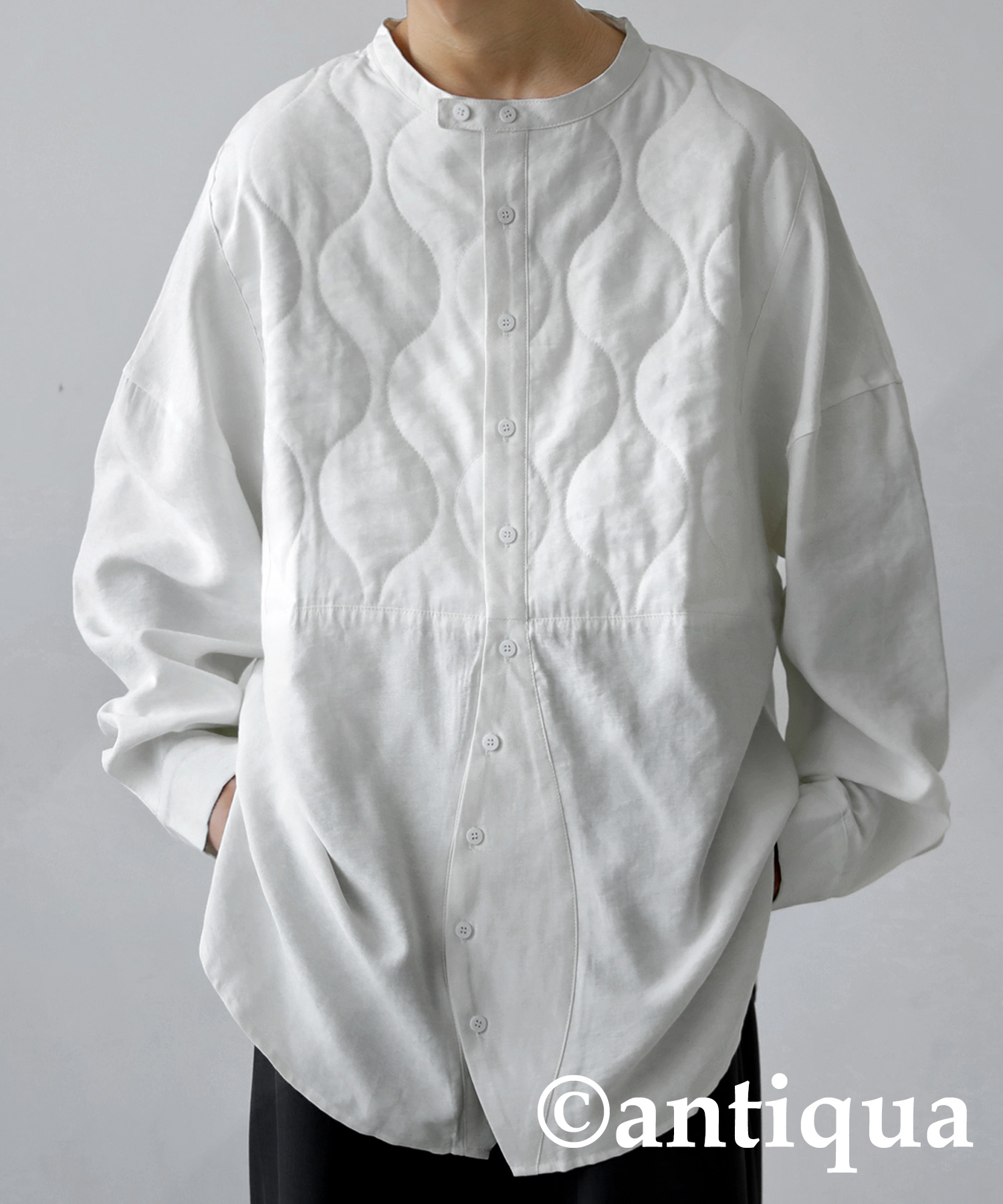 antiqua（アンティカ） キルティングシャツ シャツ メンズ トップス