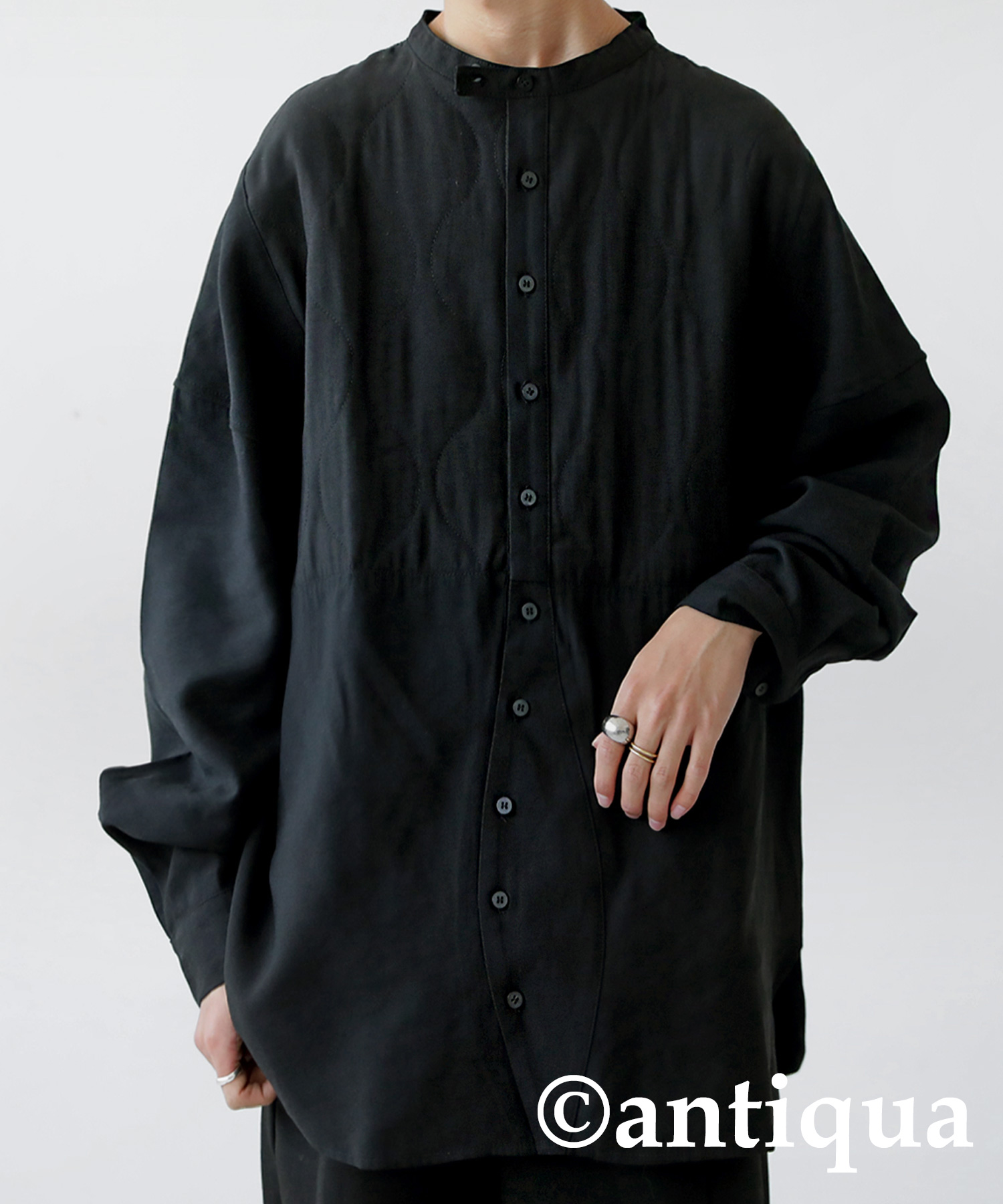 antiqua（アンティカ） キルティングシャツ シャツ メンズ トップス