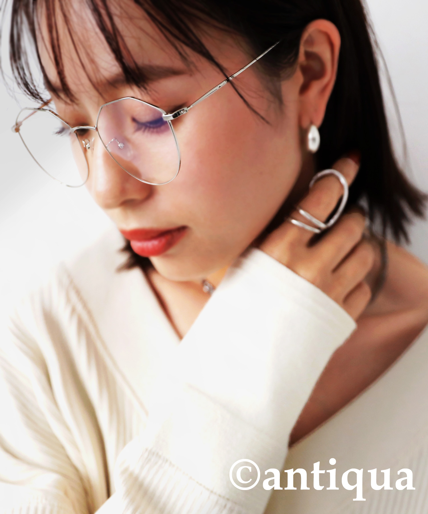 antiqua Kan Sano×ANTIQUA ホントノコトが見える眼鏡 送料無料