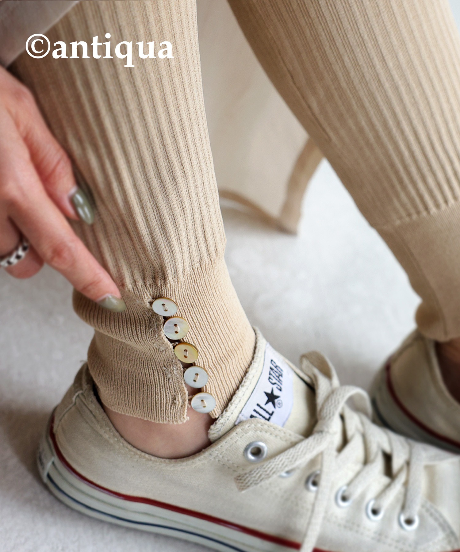 antiqua レギンス レギンスパンツ レディース リブレギンス antiqua レギンス レギンスパンツ レディース リブレギンス