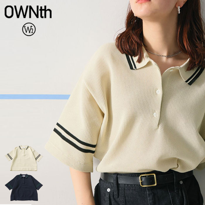 HYKE メッシュ ポロシャツ 半袖 ベージュ サイズ1 antiqua（アンティカ） メッシュポロシャツ レディース トップス 半袖