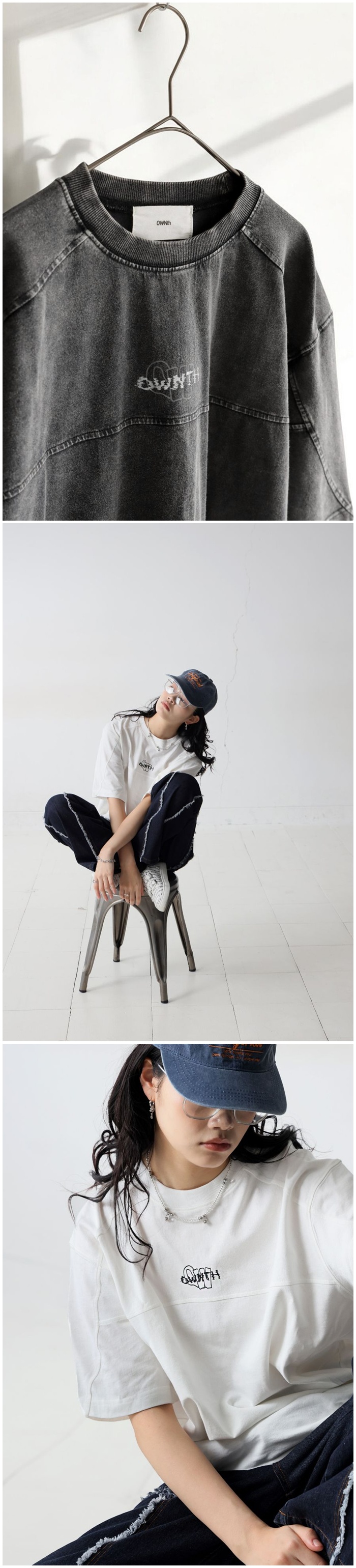 antiqua（アンティカ） リブ 切替 ビッグTシャツ メンズ トップス 半袖